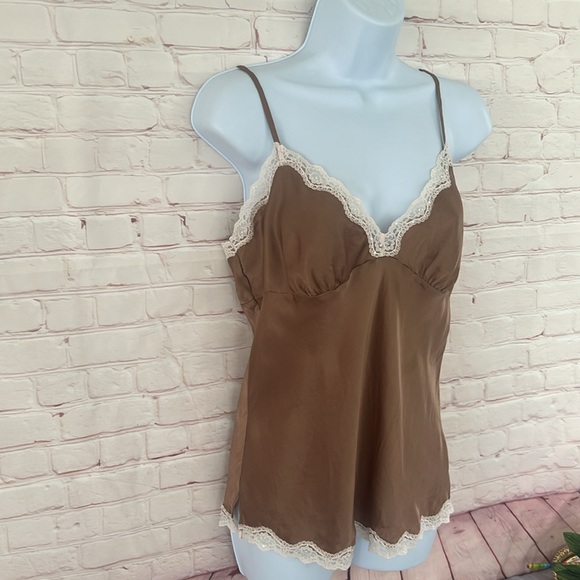 Y2K Victoria’s Secret silk lingerie camisole brown size medium - Picture 3 of 11